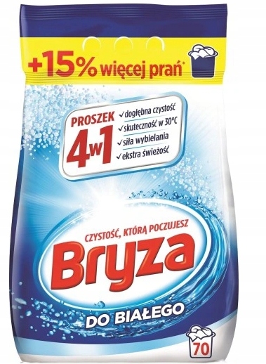 

Bryza, 4w1 Proszek do prania białego, 4,55 kg