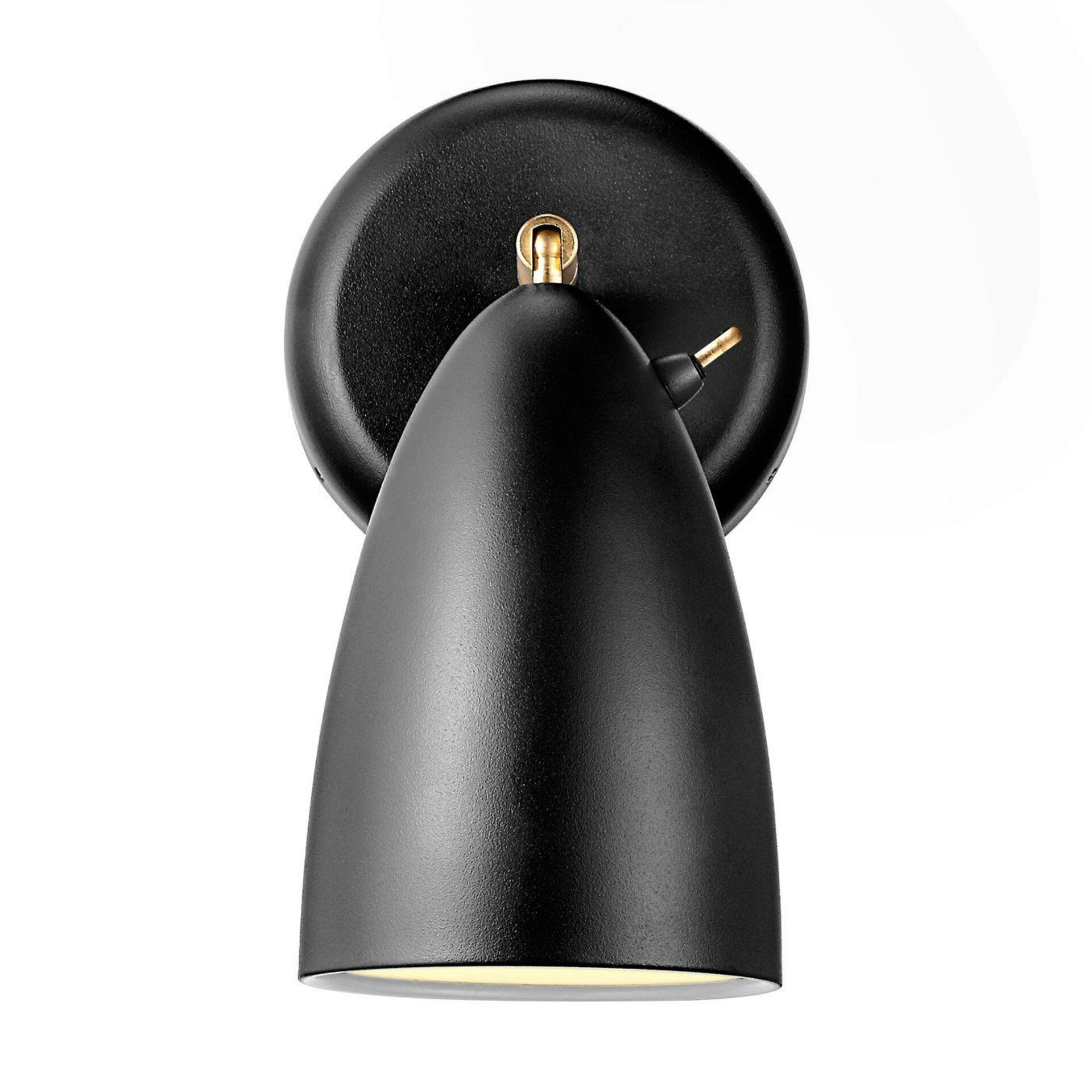 Nordlux Nexus bodové svietidlo 6W GU10 čierna, mosadzný detail, 21 cm