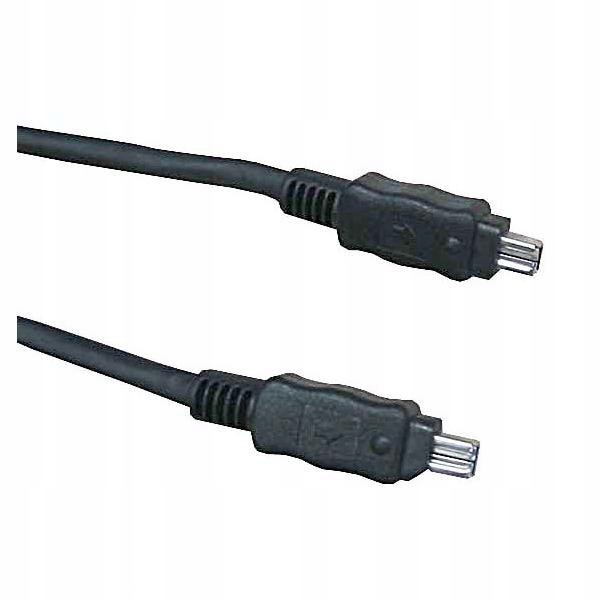 FireWire kabel IEEE 1394, IEEE 1394 (4pin) M- IEEE 1394 (4pin) M, 2m, czarn