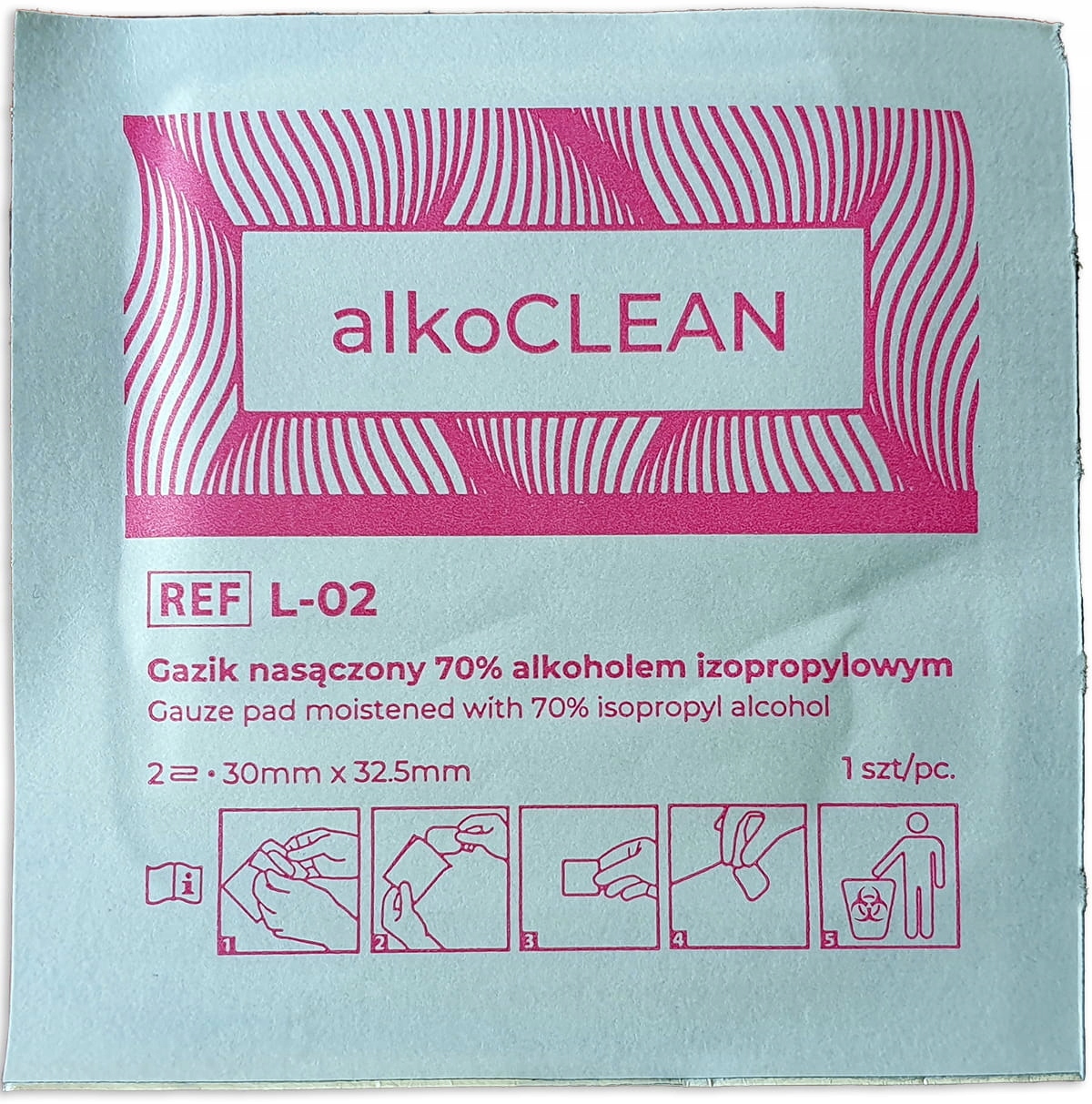 

Gazik chusteczka do dezynfekcji z alkoholem