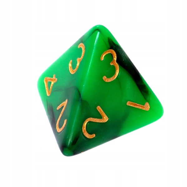 KOMPLET KOŚCI DO GRY RPG ZIELONO-CZARNE REBEL Producent Rebel