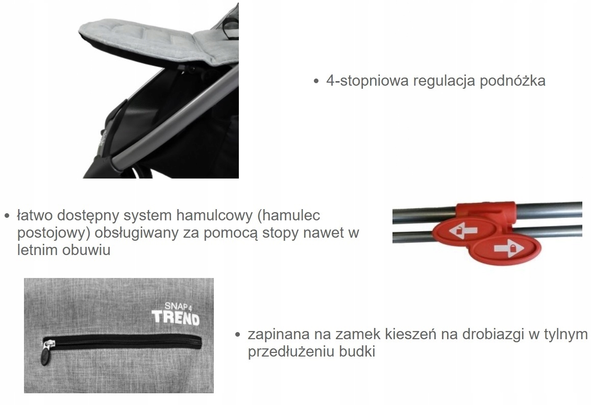 Wózek Valco Baby Snap 4 Trend V2| Grey Marle Kolor Odcienie szarości i srebra