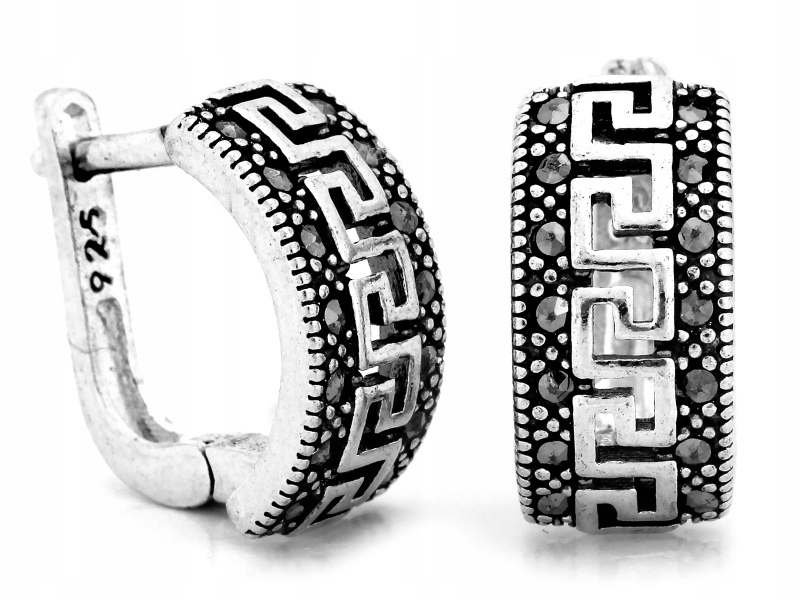 Dámské stříbrné náušnice 925 rhodiované zirkony lesklé jako dárek 3.96 g