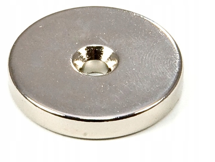 MAGNES NEODYMOWY 25x7,5/4,5x5 mm POD WKRĘT Waga produktu z opakowaniem jednostkowym 0.1 kg