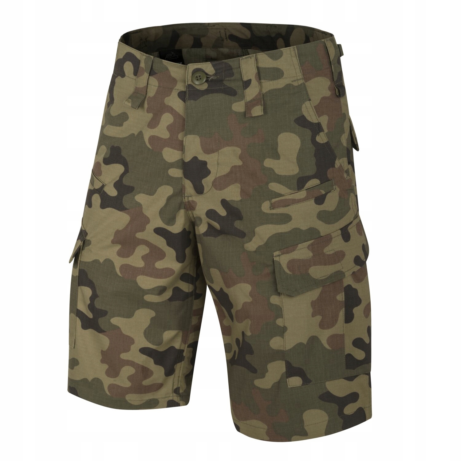 Krátké kraťasy Helikon Cpu Shorts PolyCotton Ripstop Pl Woodland S