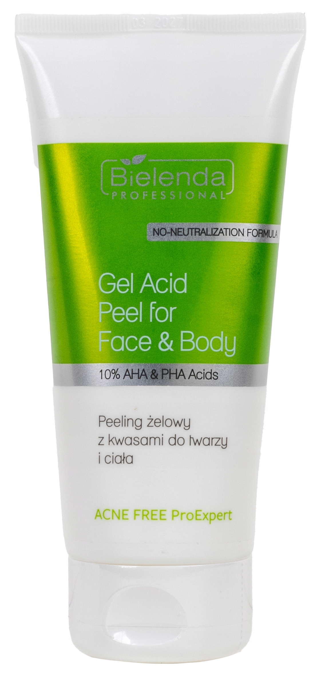 Bielenda Gelový peeling s kyselinami na obličej a tělo 150 ml