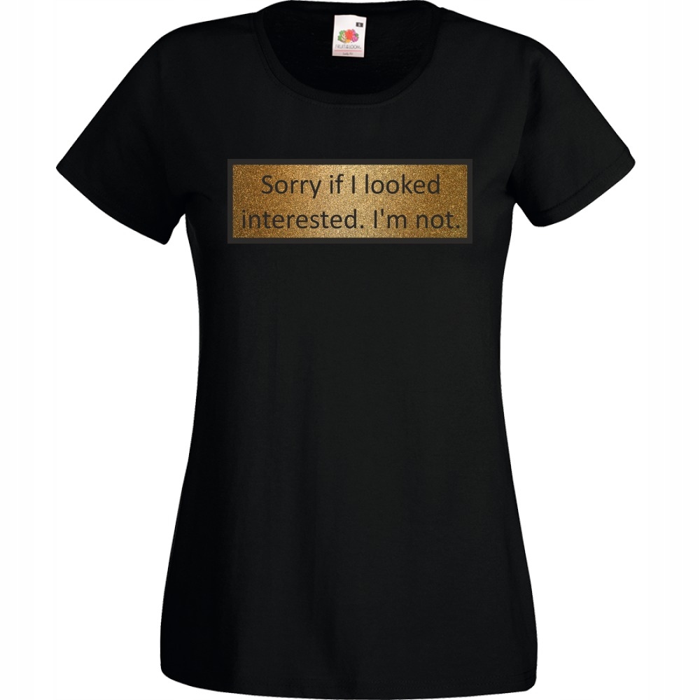 

Koszulka zabawna not interested XL czarna