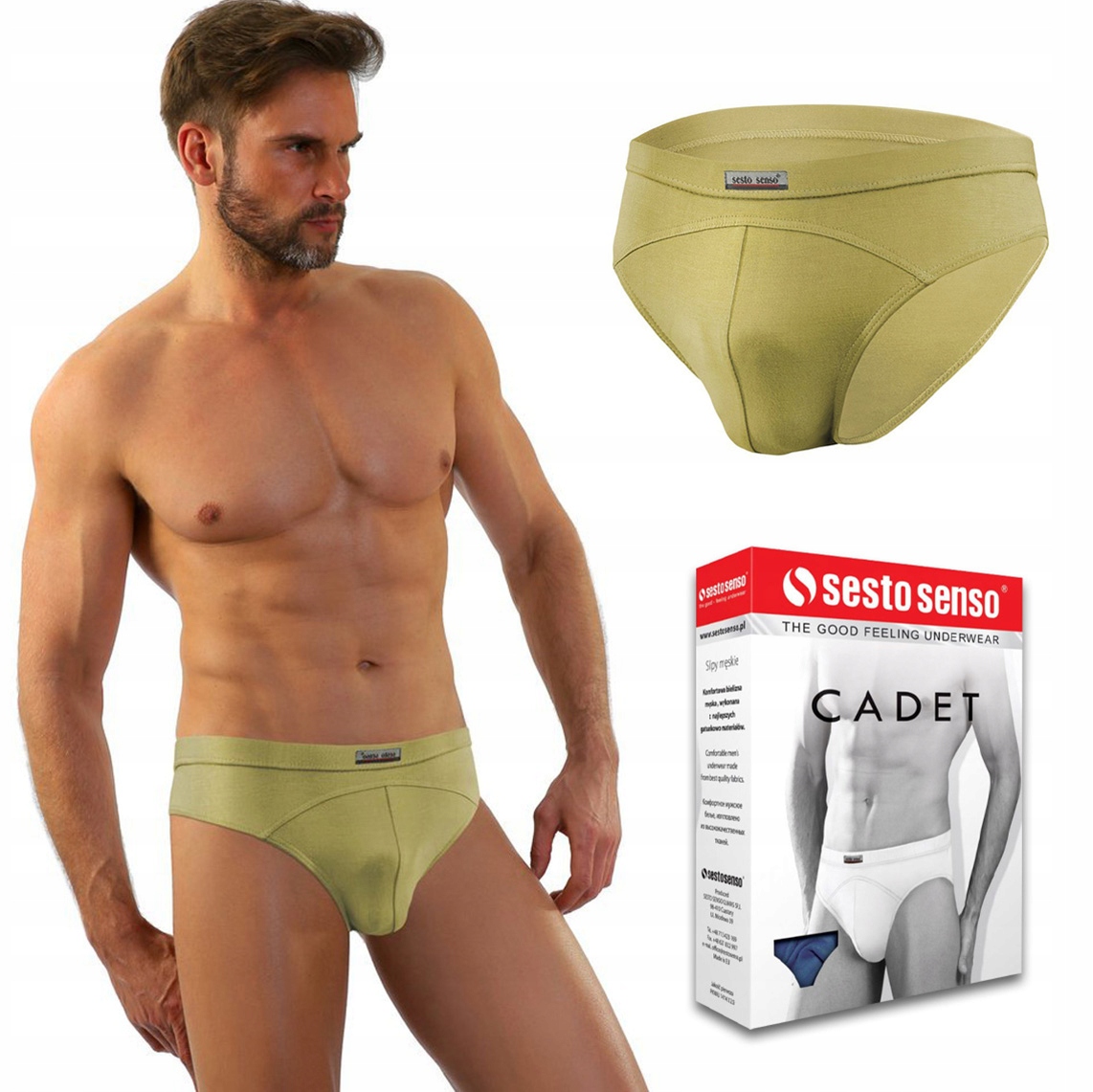 

Slipy męskie oliwkowe Sesto Senso Cadet - XL