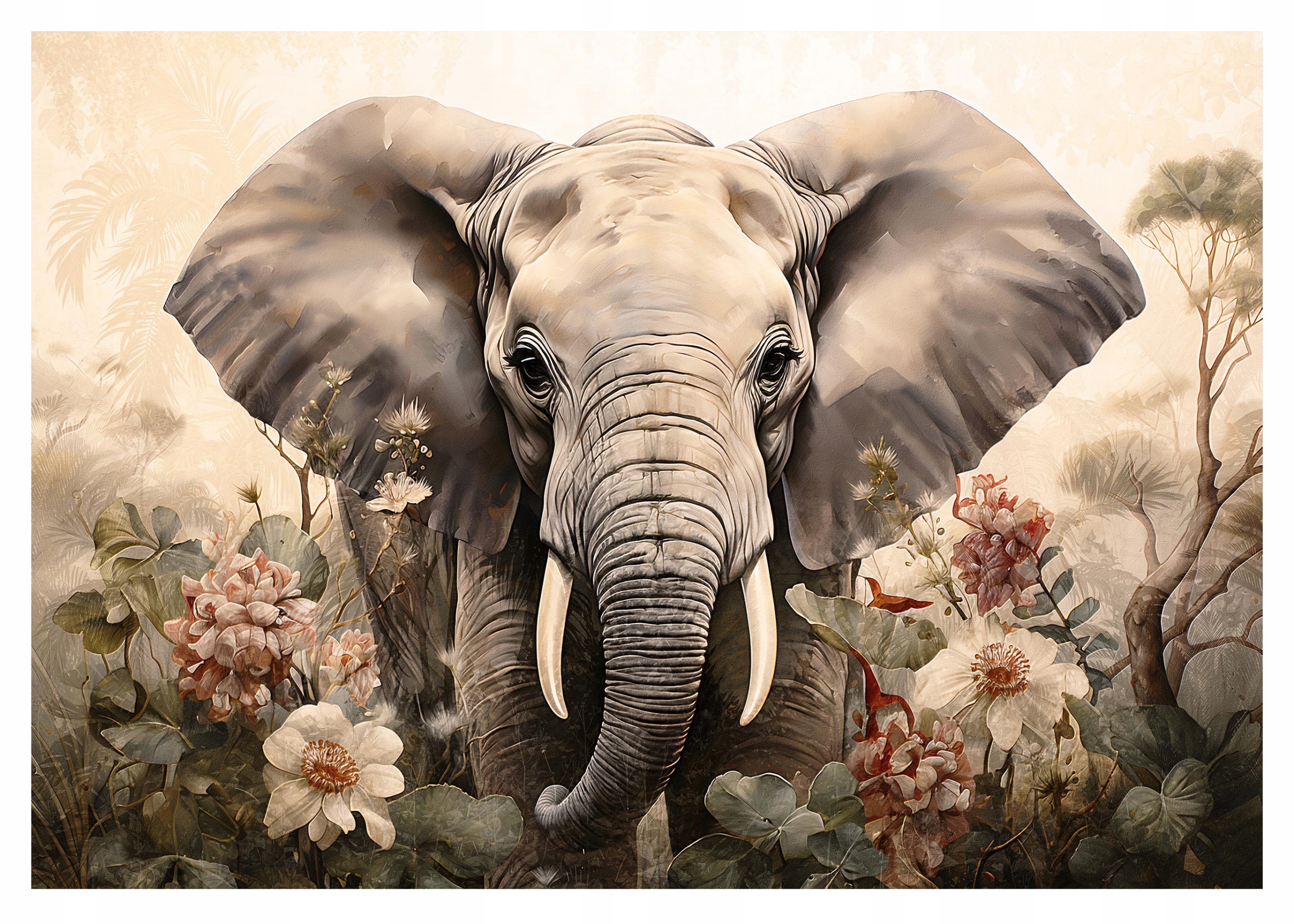 Fototapeta Slon Rastliny Príroda Zvieratá 312x219