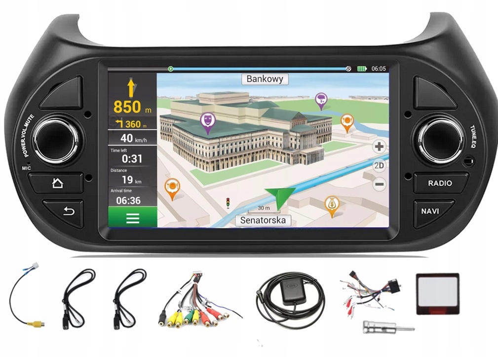 Autorádio Gps Android Fiat Fiorino 2008-2016 4GB 64GB Carplay Wifi Bluetooth