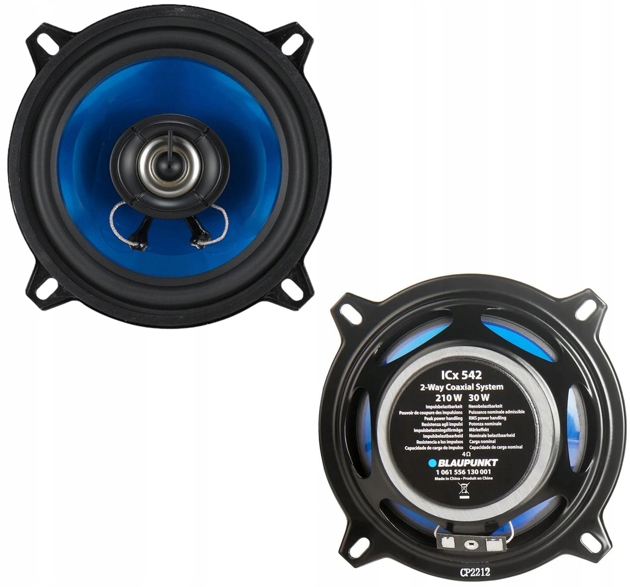 Blaupunkt ICx 542 Głośniki 2-drożne współosiowe13cm Moc 210W Potężny Bas!