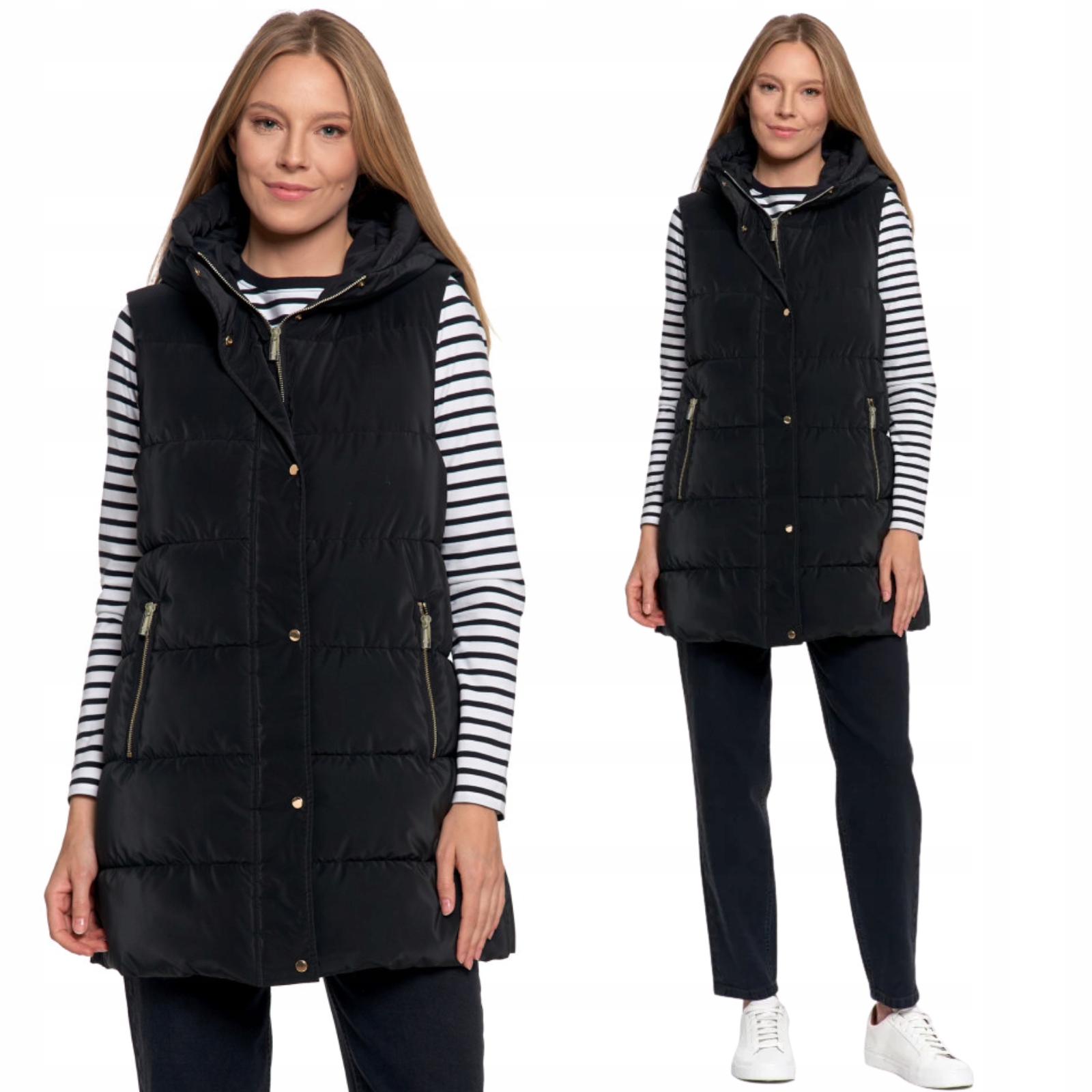 Dámská Vesta dlouhá prošívaná vesta podzimní velikosti Moraj L