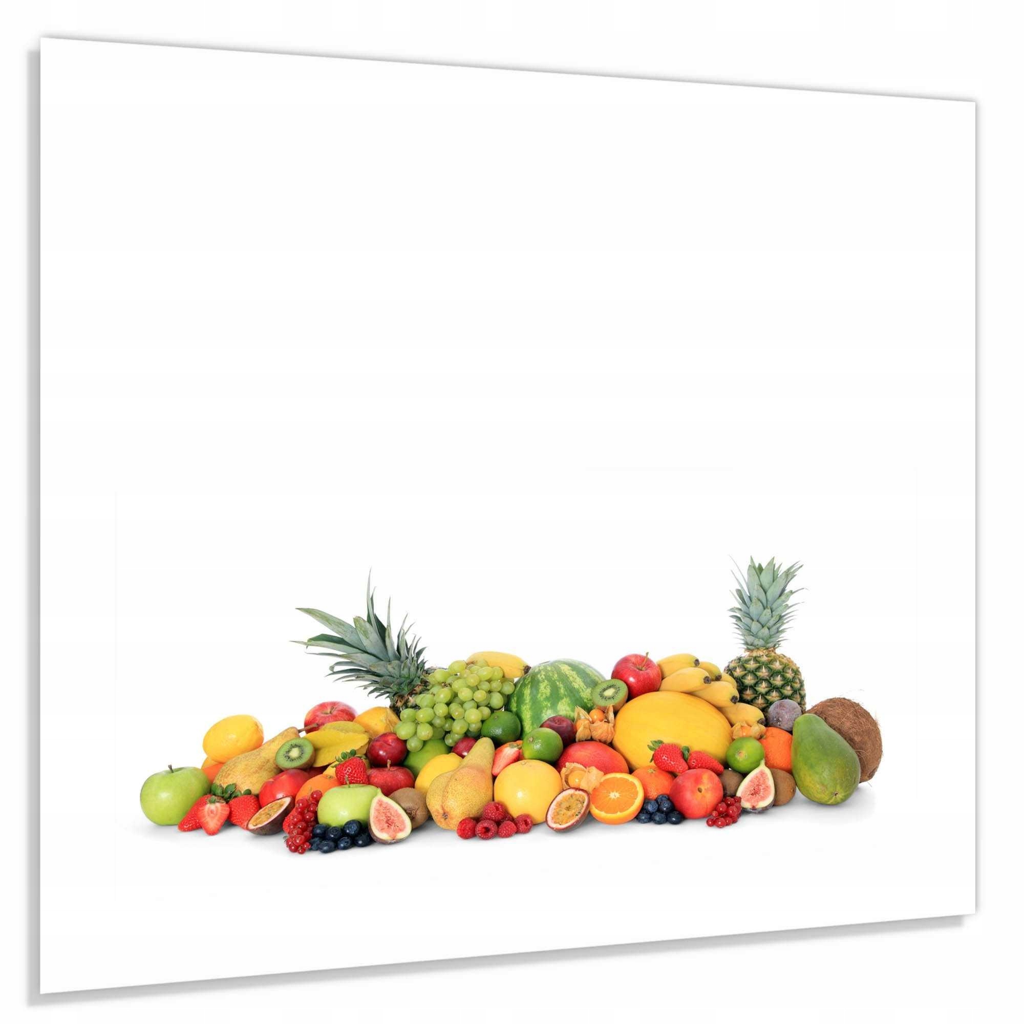 Panel szklany hartowany 60x70 Owoce na białym tle