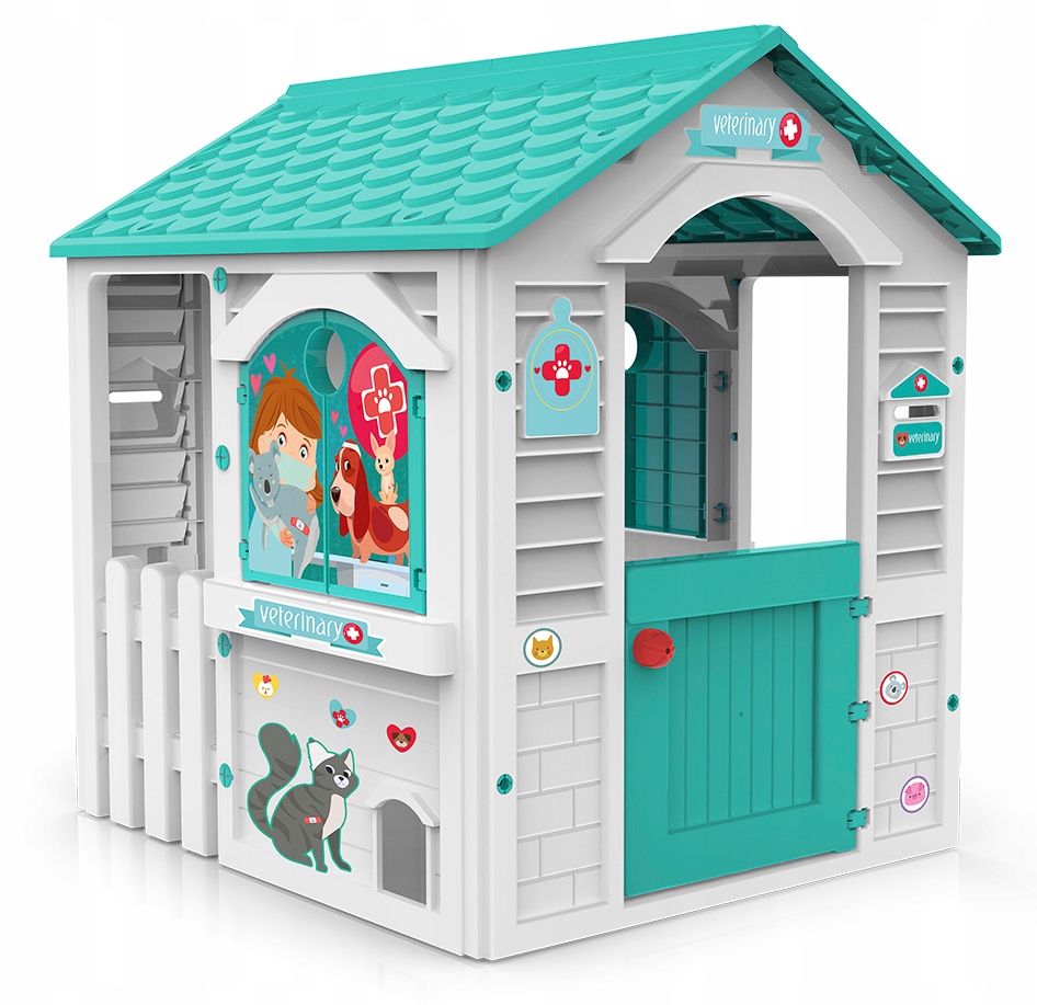 CHICOS Domek ogrodowy z płotkiem Weterynarz + Akc.