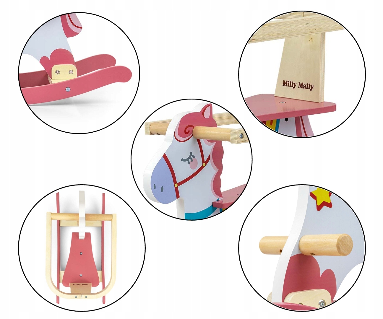 MILLY MALLY Koń Lucky Pink Rodzaj konie na biegunach