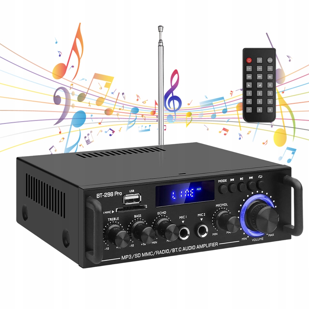 Audio Zesilovač Stereo Zesilovač Výkonové Reproduktory