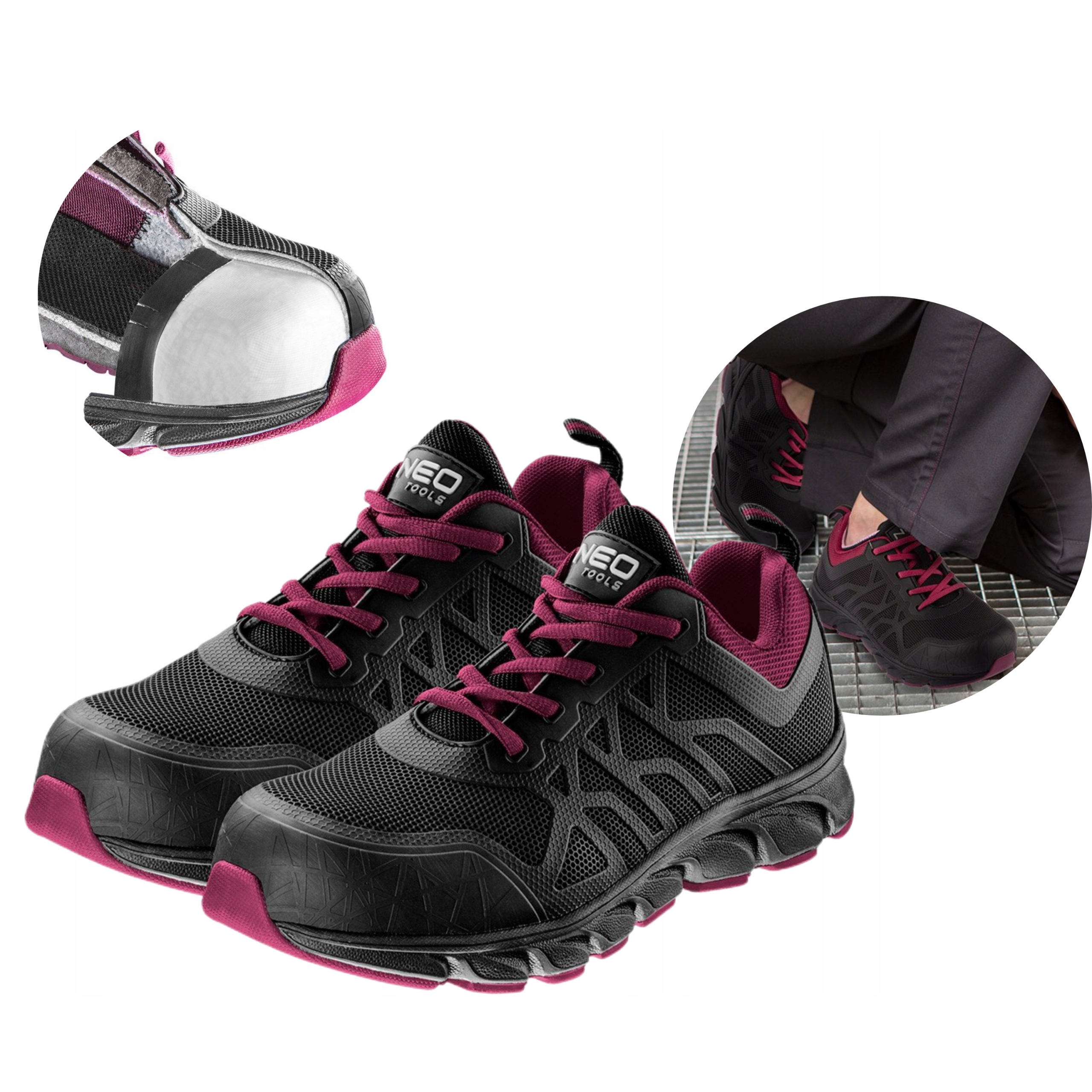 

Buty Półbuty Robocze damskie S1P Src metal Neo r38