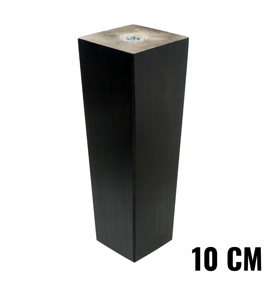 

1x Nóżka noga bukowa czarna, kwadrat trapez 10 cm