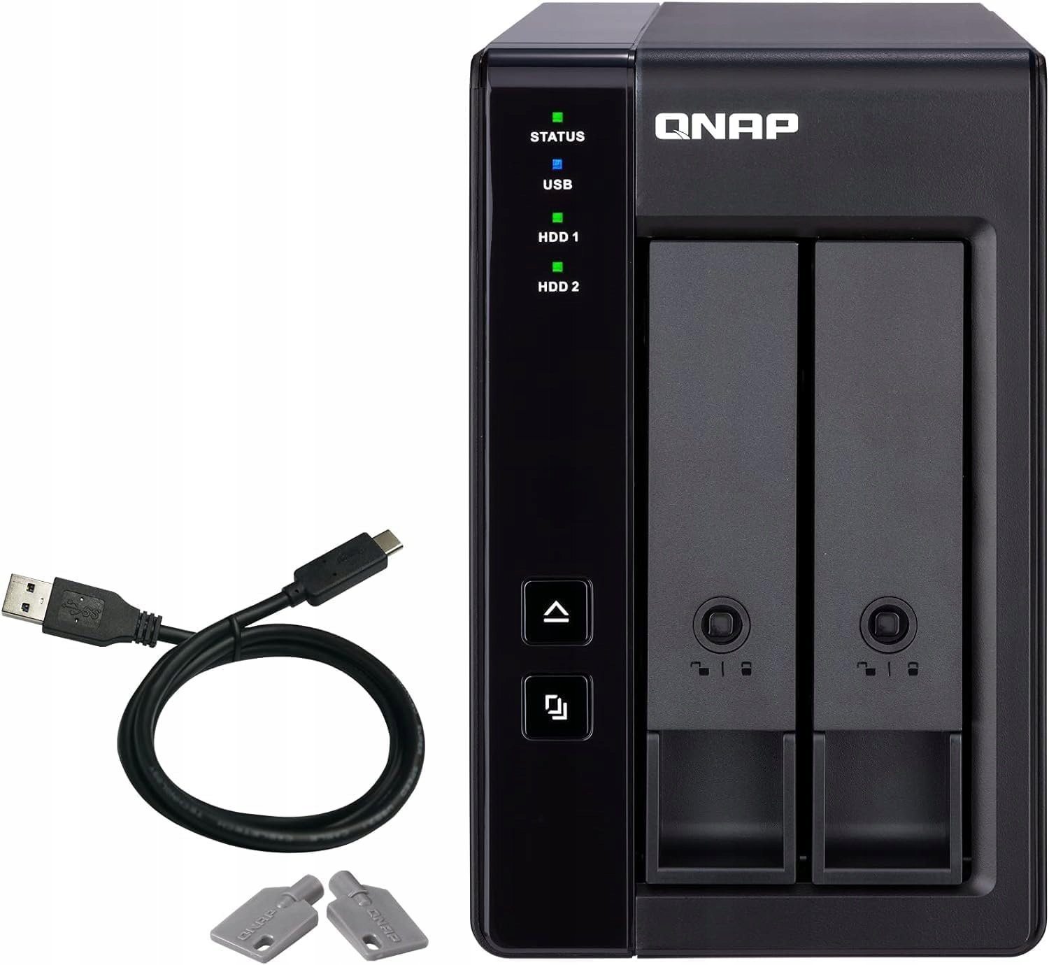 Qnap TR-002 2-šachtové Raid úložisko Usb-c 3.2 Gen 2 (bez diskov)