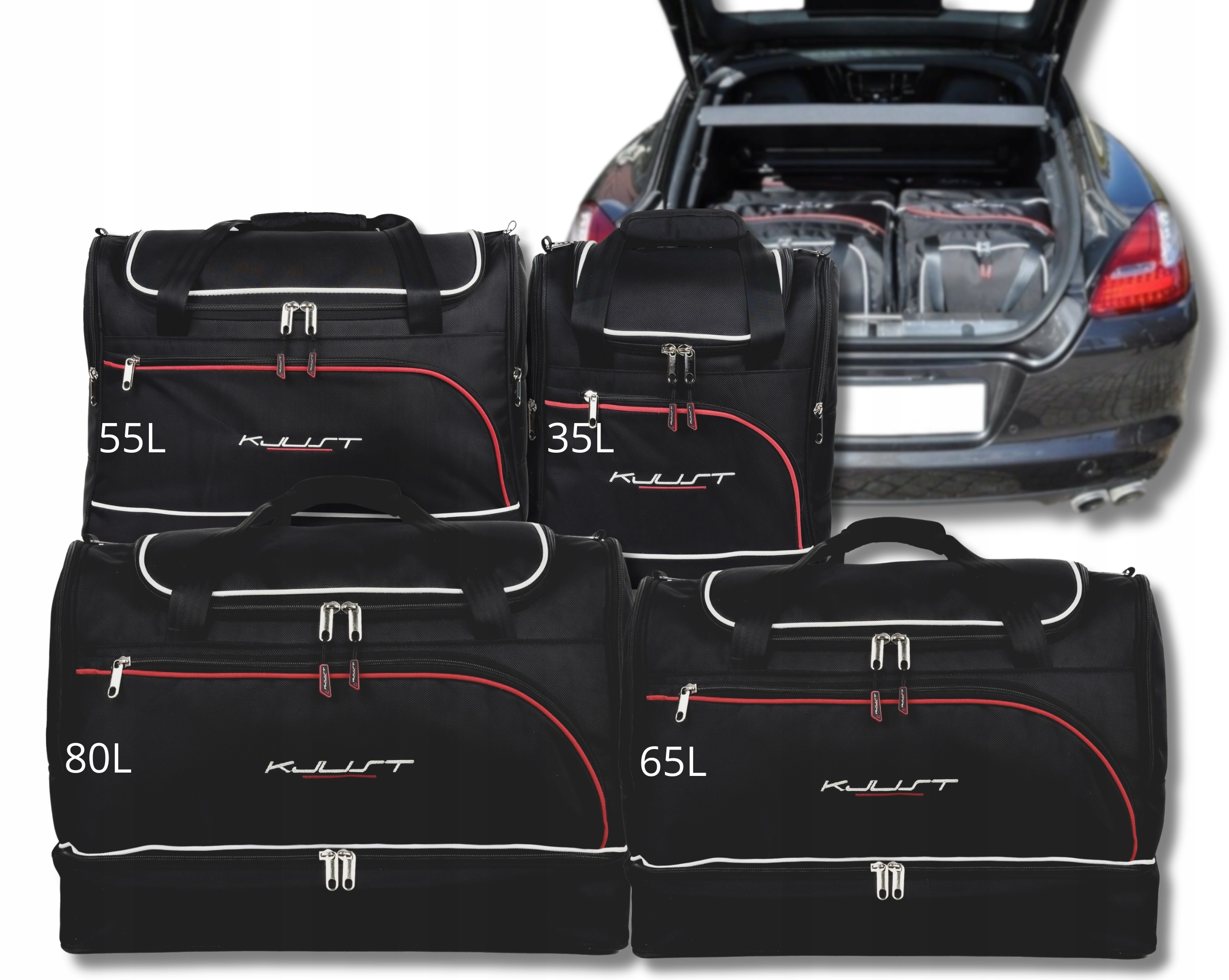 Cestovná Taška Do Kufru Porsche Panamera 2010-2016, 4 ks