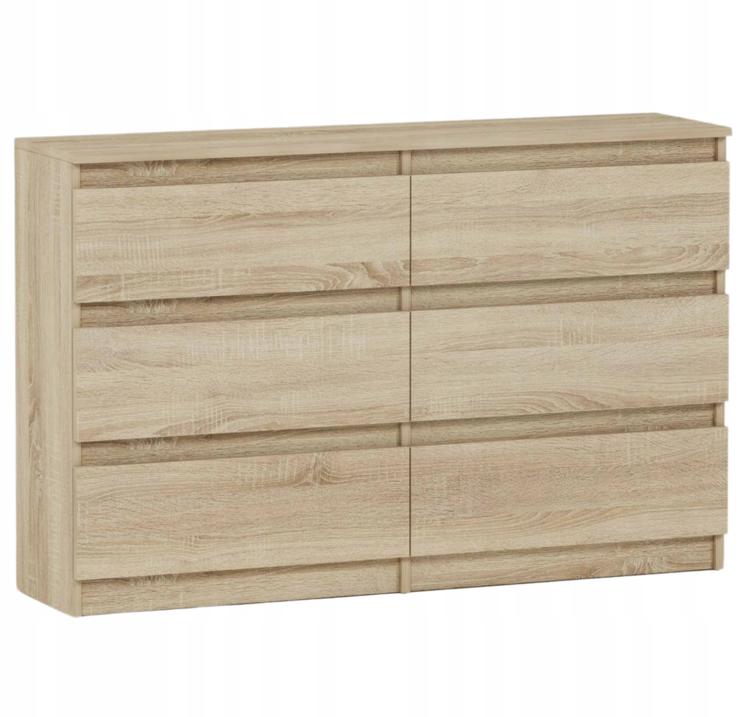 Komoda 120 CM Skříňka 6 Zásuvek Sonoma R120