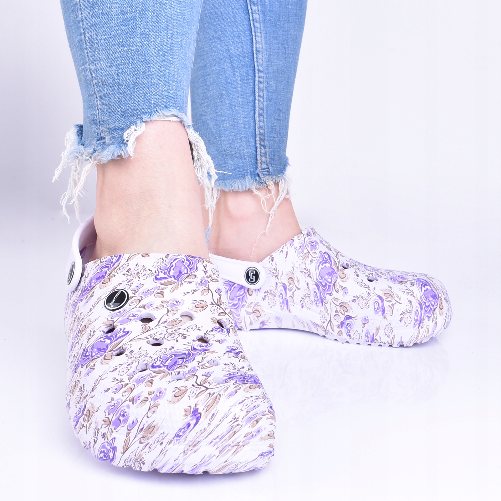 DAMSKIE KROKSY KLAPKI PIANKOWE KWIATOWY WZÓR LEKKIE CHODAKI OGRODOWE Kod producenta NGIWYP-S2A