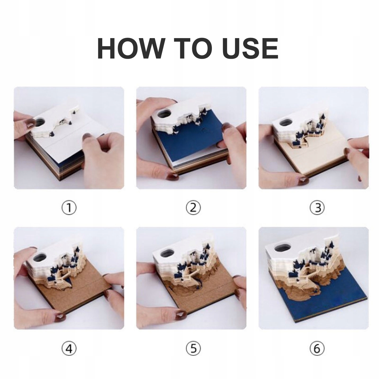 KALENDARZ 2024 PAPIEROWA RZEŹBA 3D ZAMEK NOTATNI Producent inny