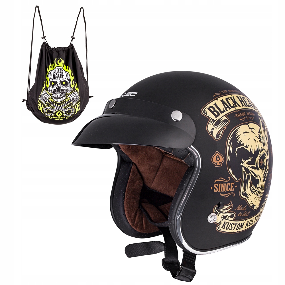 

Kask motocyklowy otwarty na chopper W-tec Black XL