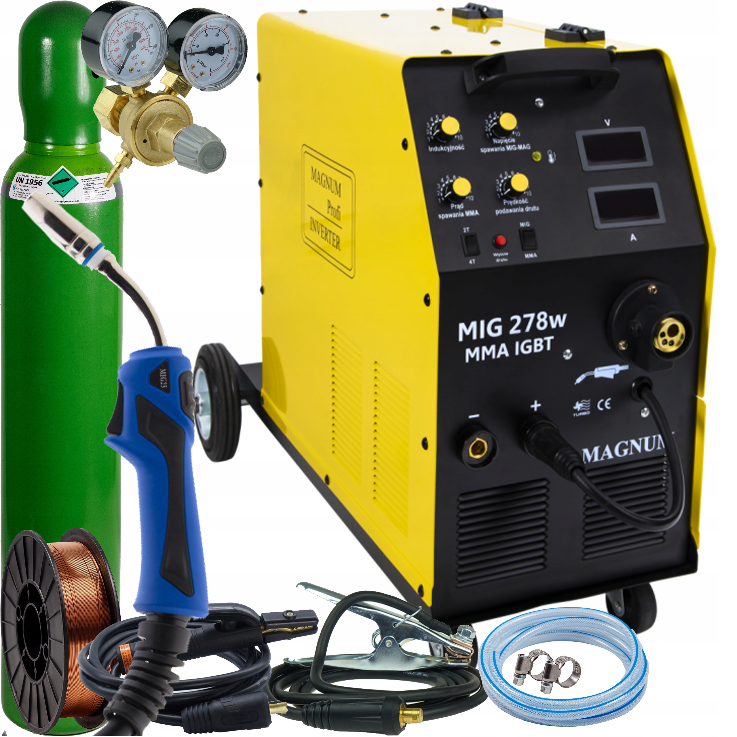 Svařovací stroj Magnum Mig 278W Mma Igbt Mig/mag Fcaw Mma 280A 400V SET4