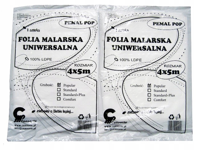 

Folia malarska ochronna gruba mocna 4x5m