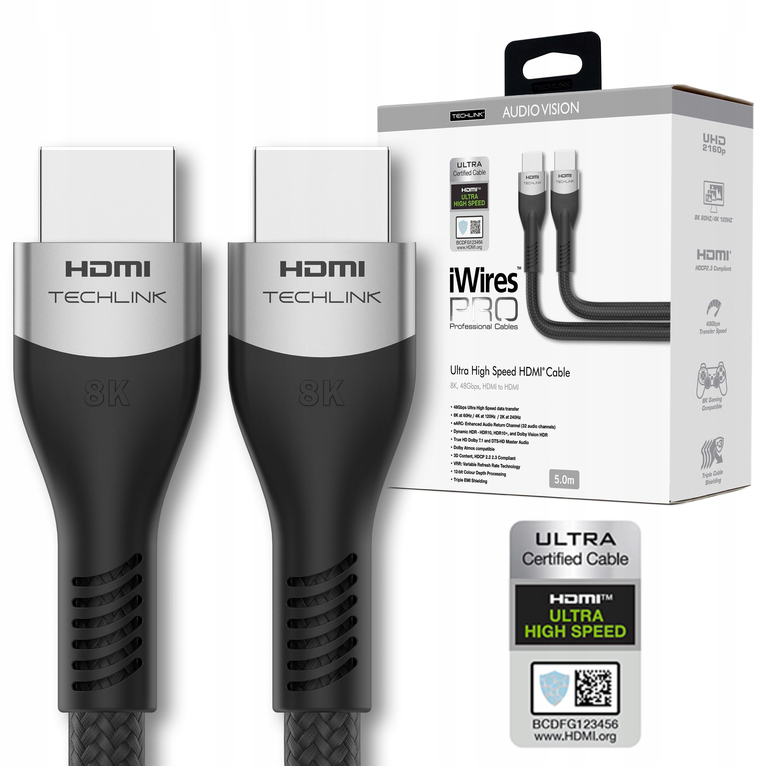 

Kabel Hdmi Techlink iWIRES Pro 8K 711805 Hdr 5m