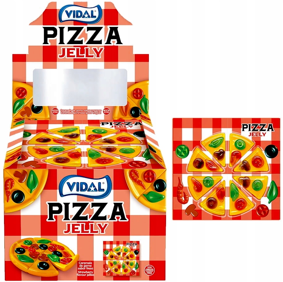 Levně Želé Bonbony Terraformované Pizza Jelly Vidal Display sada 11 x 66 g
