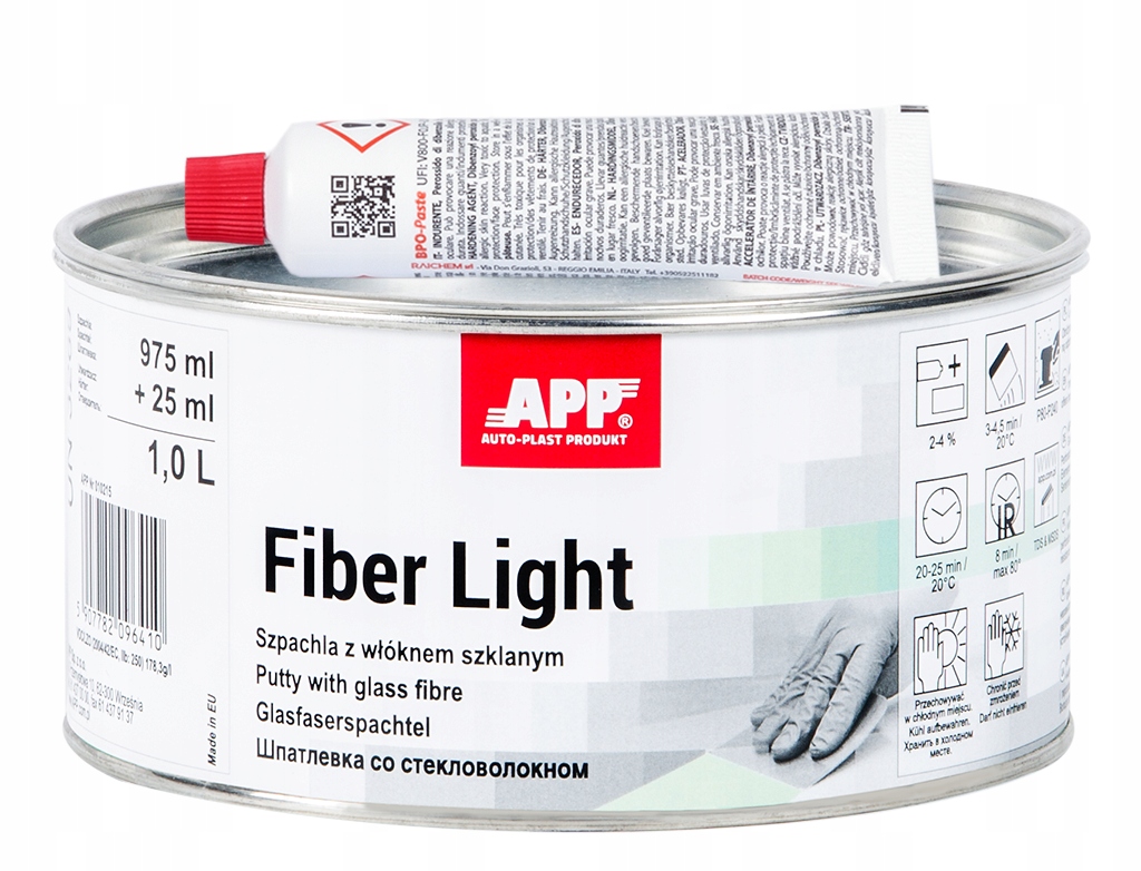 

App Fiber Light Szpachla z Włóknem Szklanym 1000g