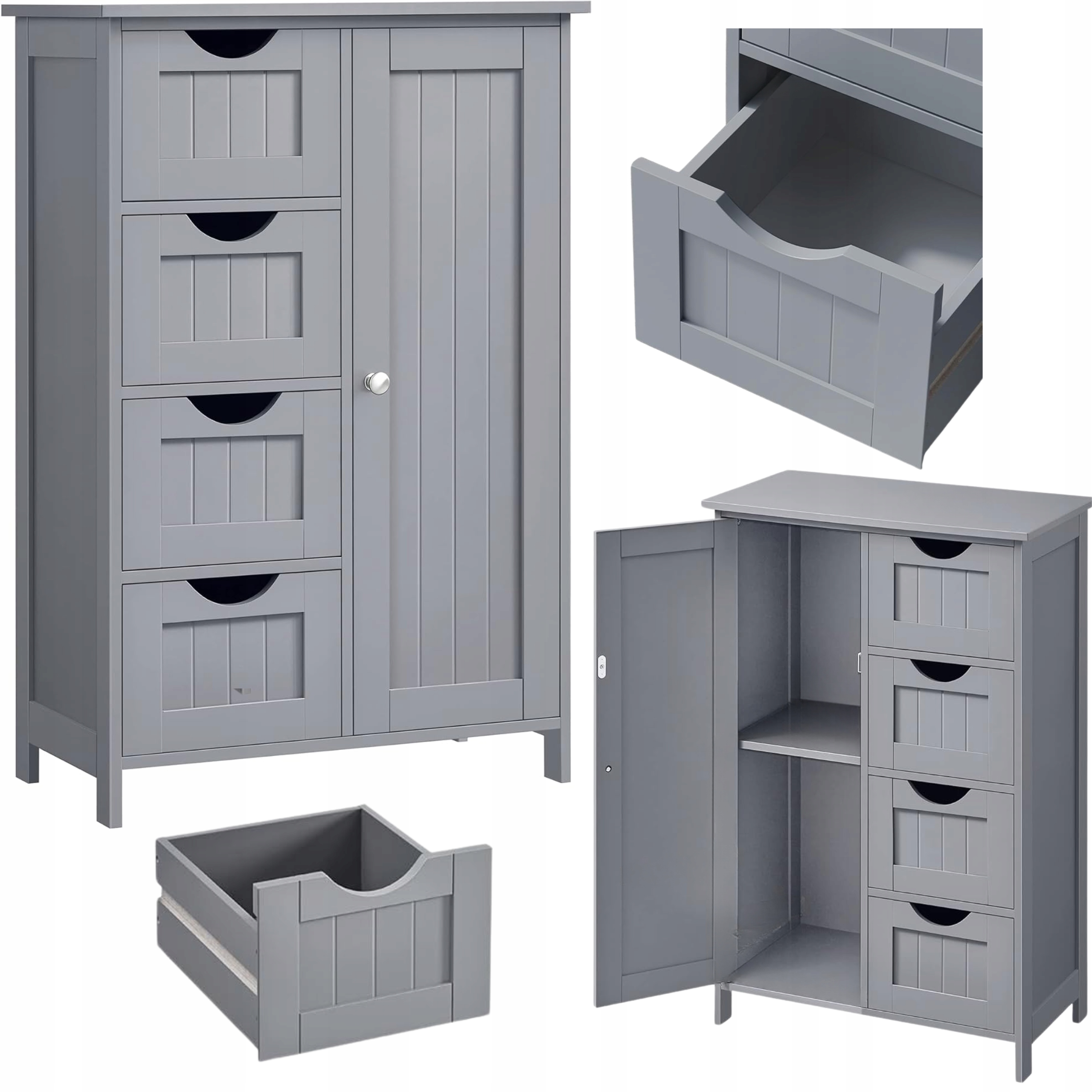 Skriňa Kúpeľňová komoda Voľne stojaca komoda Polička s zásuvkami a dvierkami