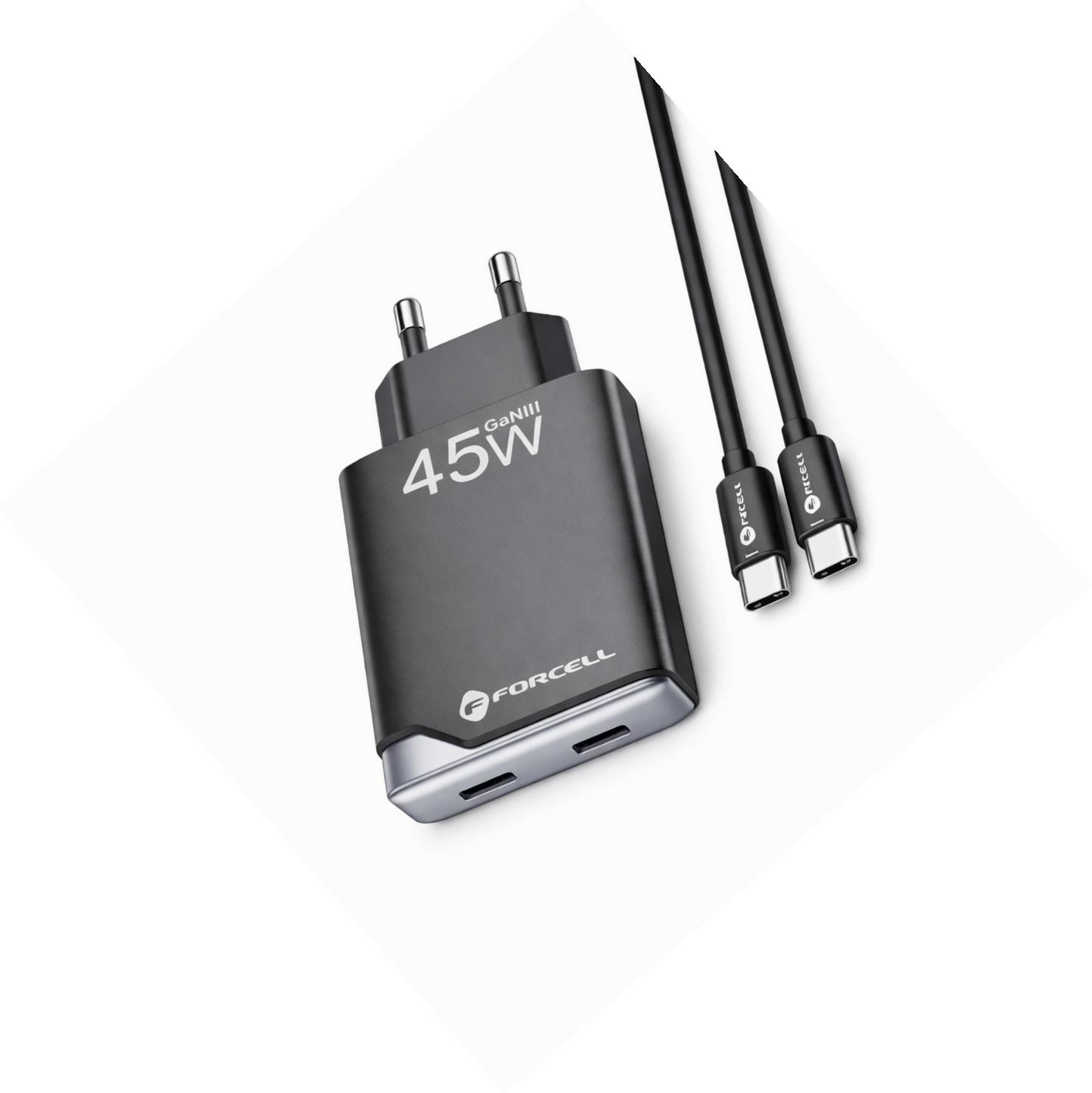 Szybka ładowarka 45W 2 porty z długim kablem 2m do Samsung Galaxy A36 5G