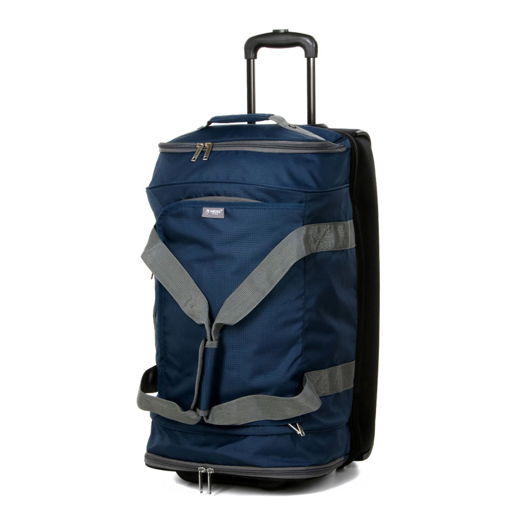 Torba podróżna na kółkach z podwójnym dnem średnia 80l