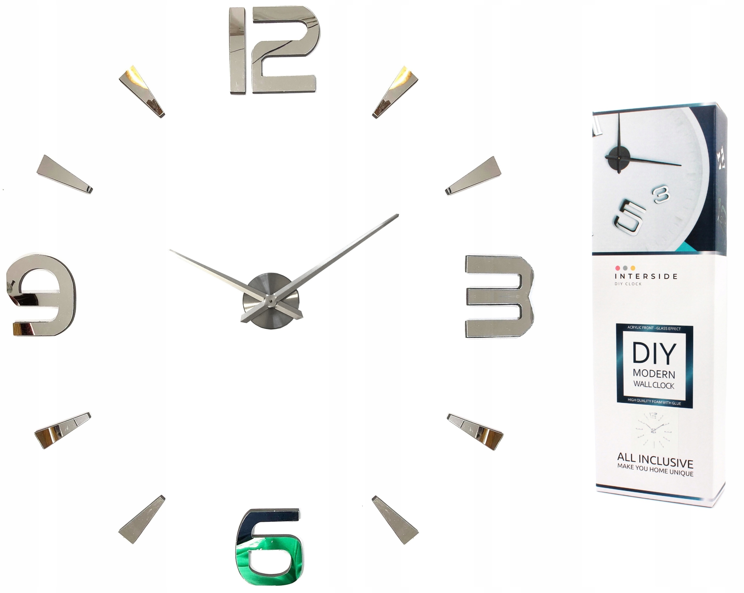 

Duży Zegar Naklejany Na Ścianę 3D Diy