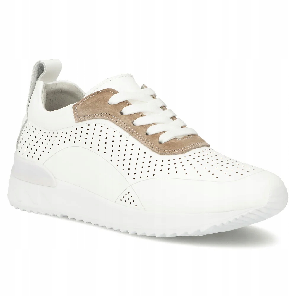 Damskie buty skórzane sportowe sneakersy Filippo białe lekkie r.39