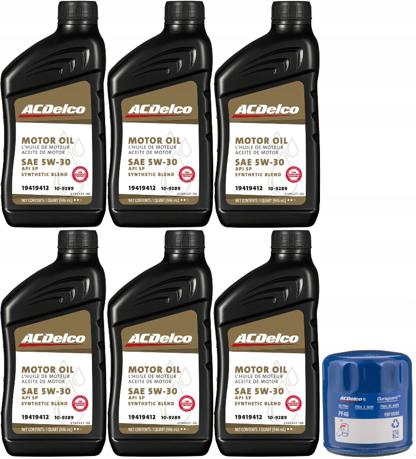 ACDELCO 5W30 + FILTR SILVERADO 2003-2004, 2006