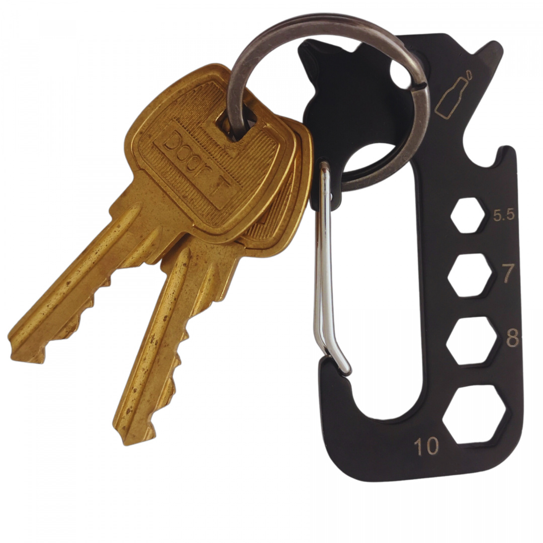 BRELOK KARABIŃCZYK MULTITOOL PRZEŻYCIA EDC KLUCZE Model WIELOFUNCYJNY