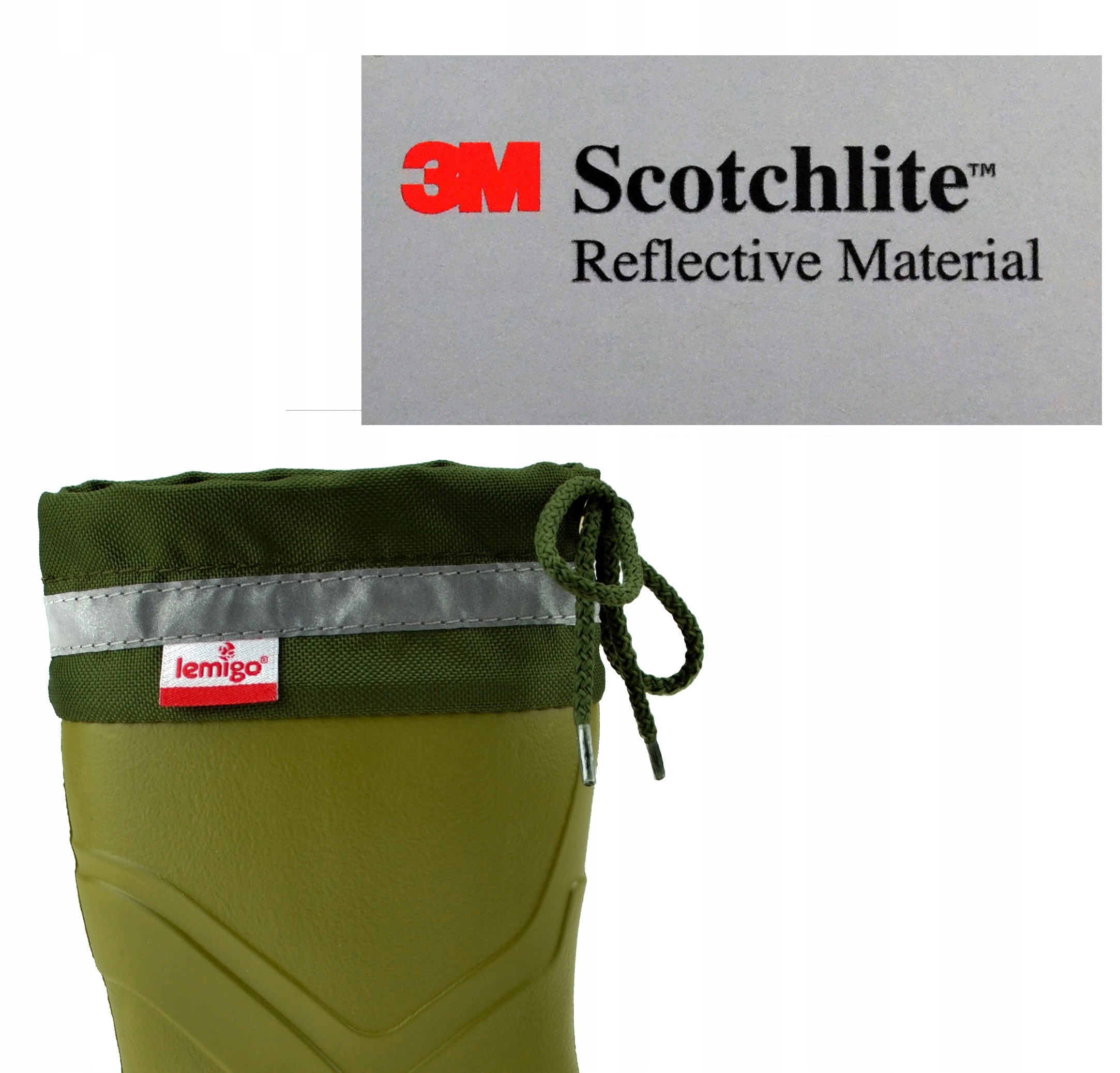 Dziecięce Kalosze piankowe Camp oliwkowe lekkie 30 Marka Lemigo