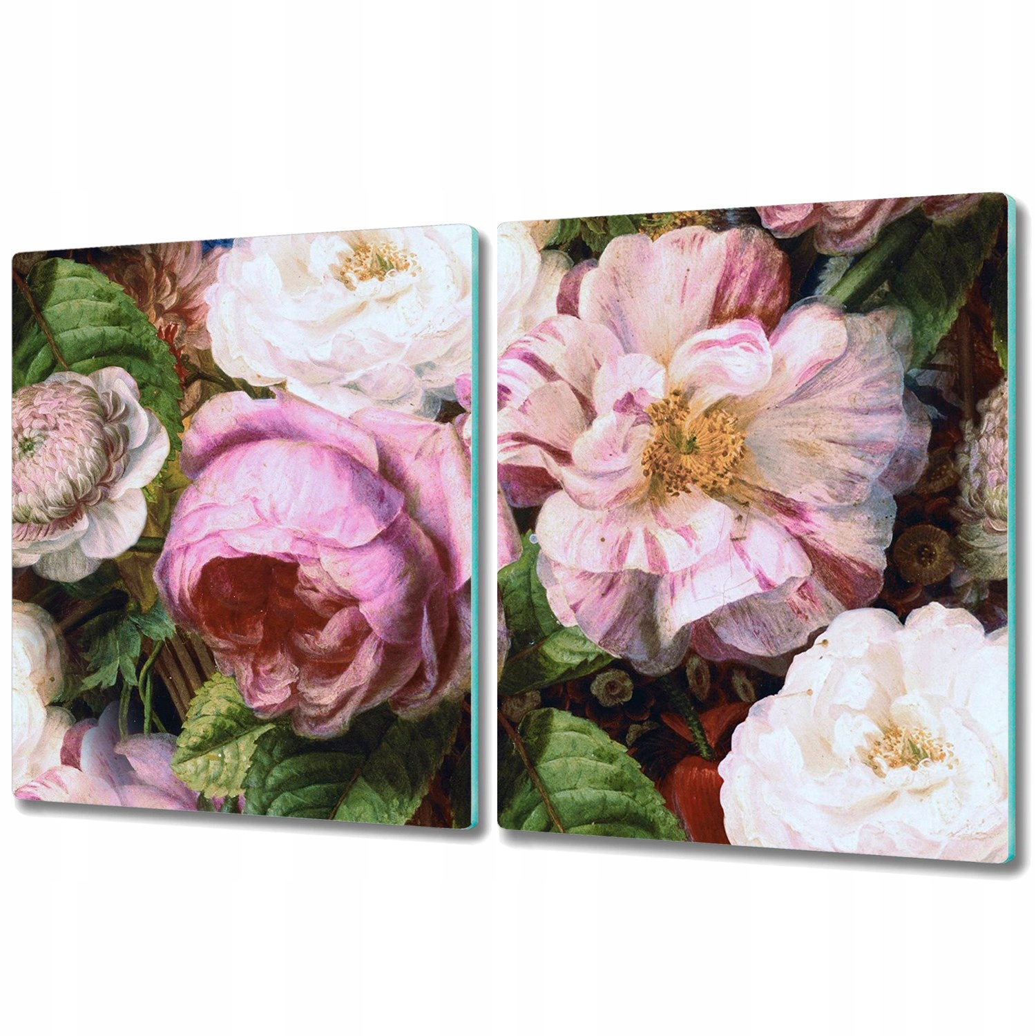 Skleněná krájecí deska Zahrada růží 2x 40x52 cm
