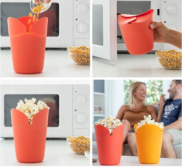 Składane Silikonowe Maszynki do Popcornu Popbox In Wysokość produktu 17 cm