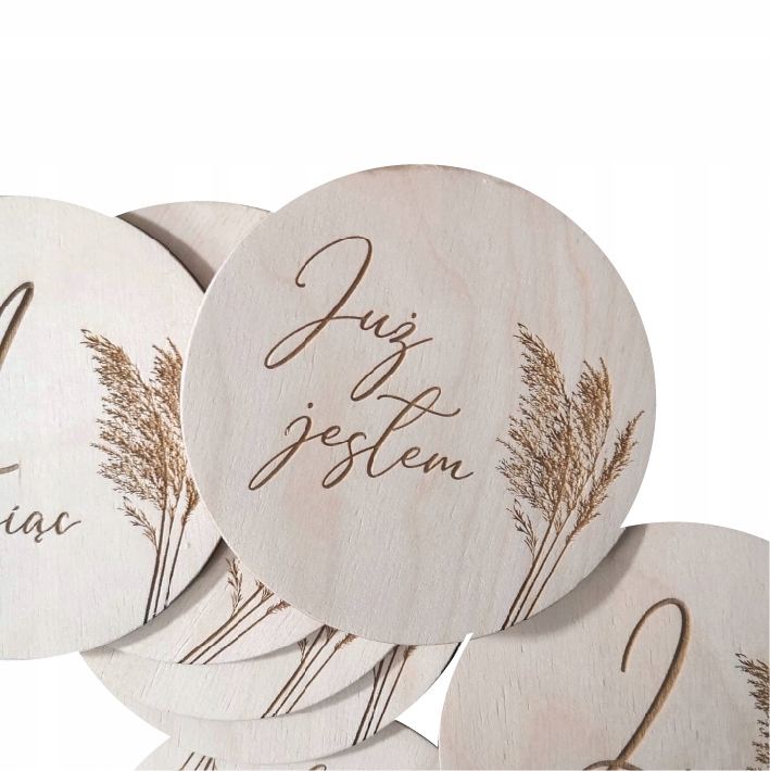 

13 tabliczek do zdjęć na 1 rok Trawa Pampasowa