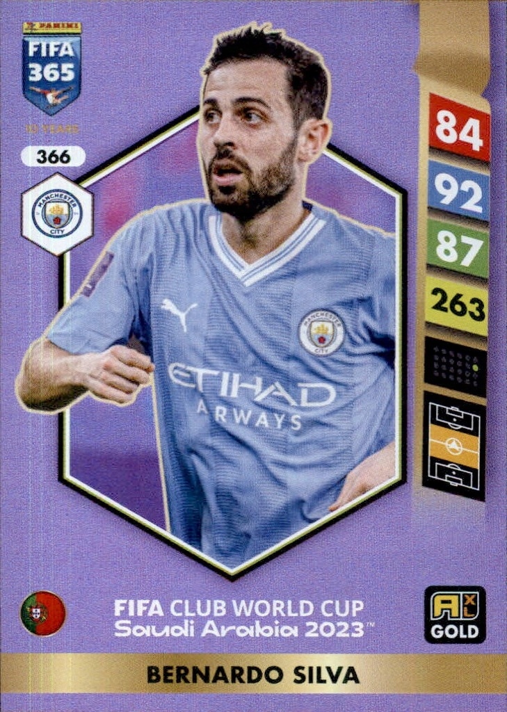 Panini Fifa 365 2025 Gold Fifa Club World Cup 366 Bernardo Silva Manchester