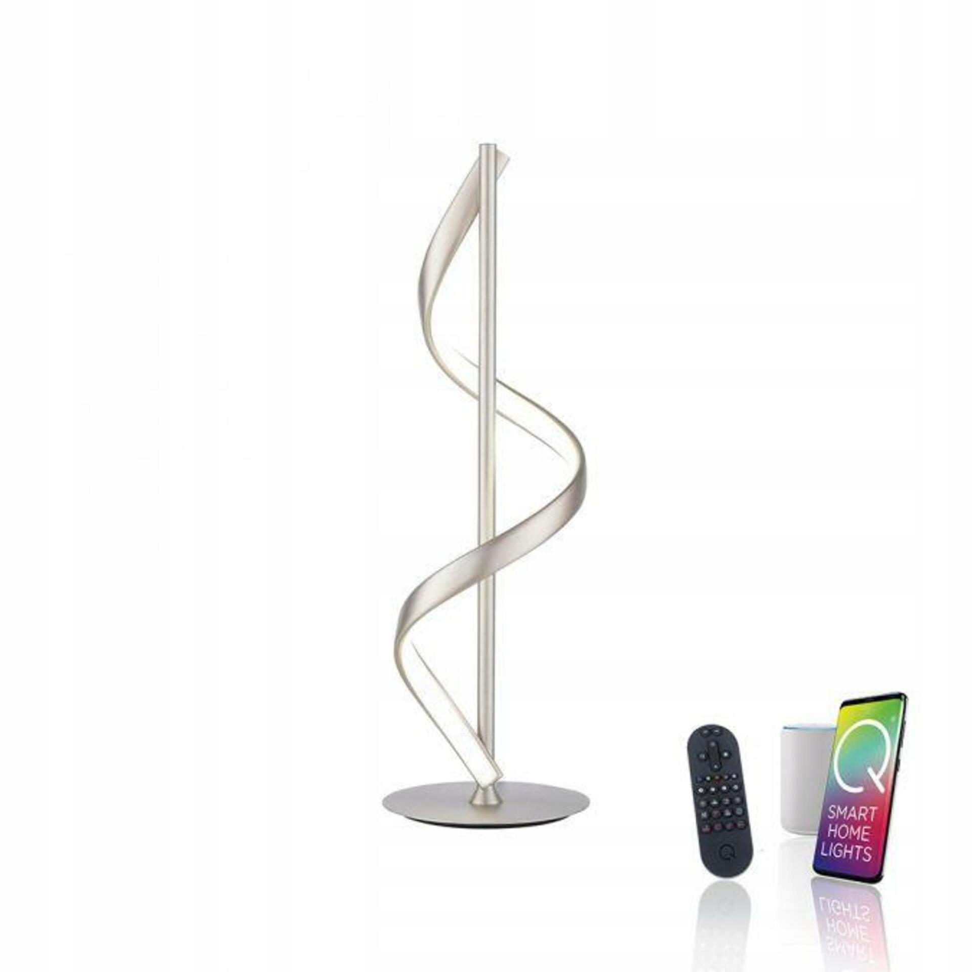 Paul Neuhaus Q-swing Led stolná lampa, strieborná, ZigBee, 2700-5000K, Smart