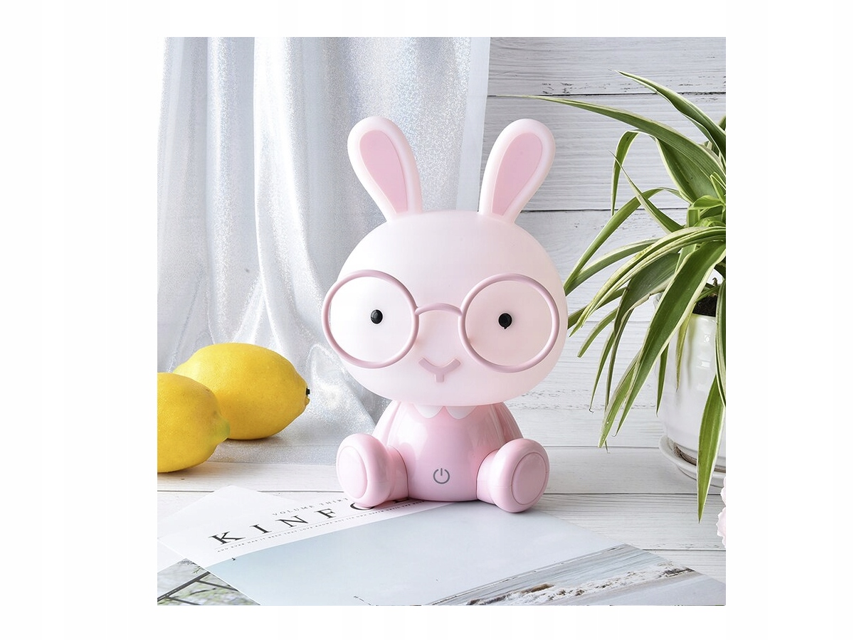 Lampka nocna dla dzieci Królik światło LED różowa Marka Magboss