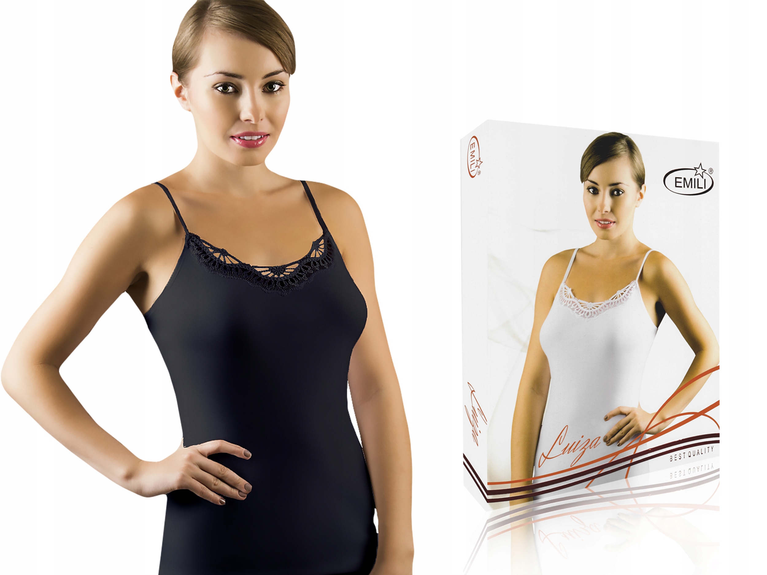 

Emili Luiza Koszulka damska czarna bawełna 2XL