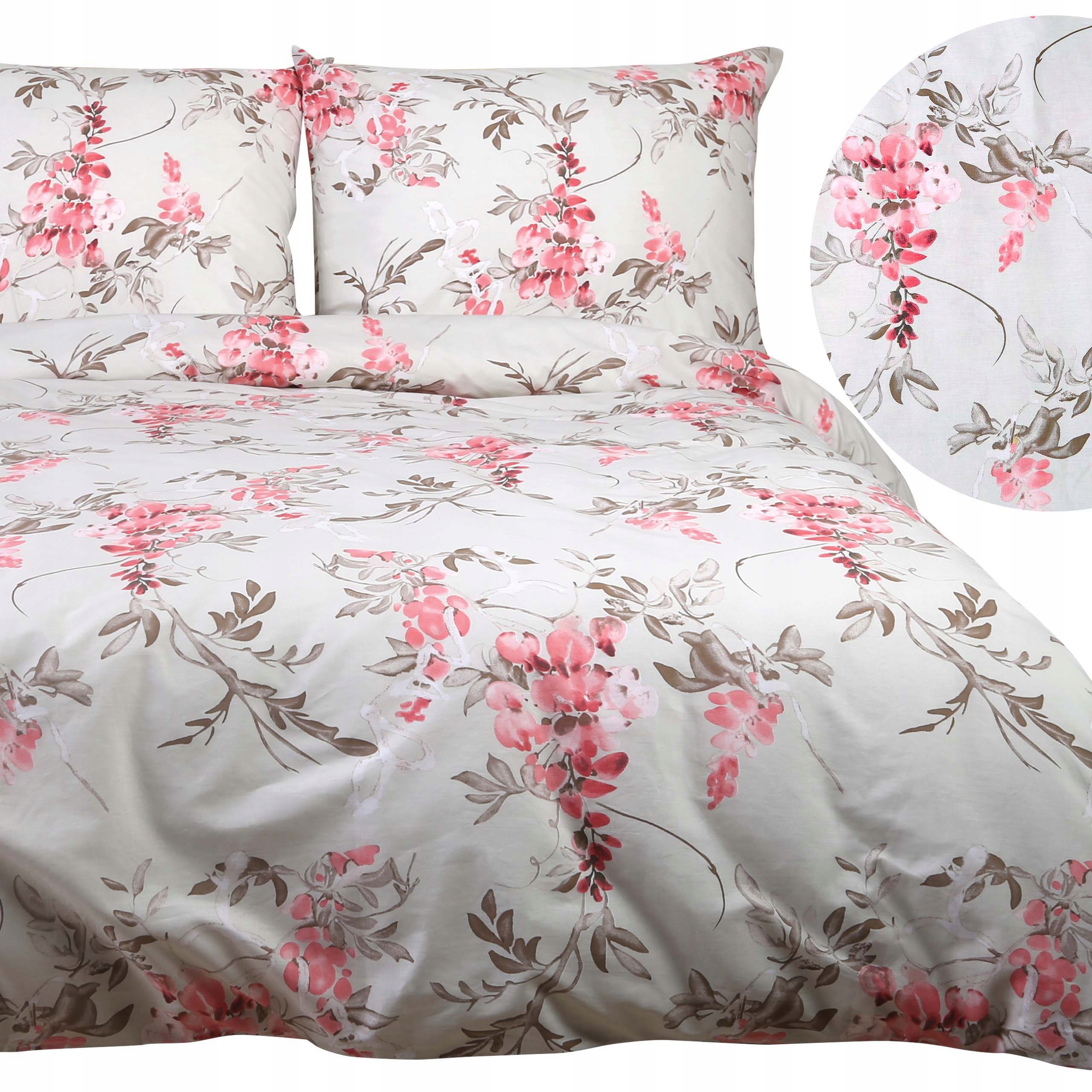 Povlečení bavlněné 220x200, přírodní, jarní vzory dle výběru