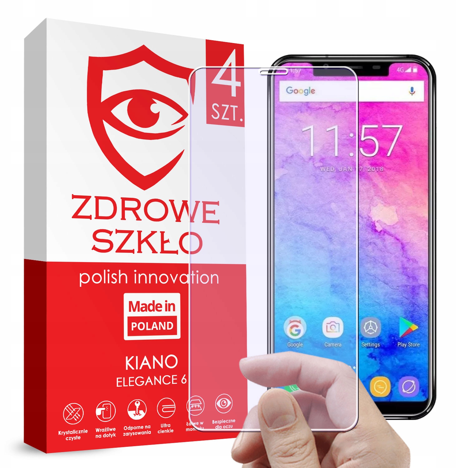 

4x Szkło Hybrydowe Do Kiano Elegance 6